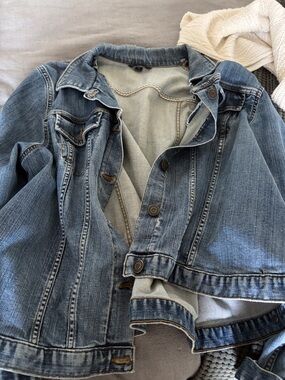 Lands' End Two-Tone Blue Denim Jacket